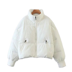 Chaqueta acolchada Regular para mujer de último diseño, alta calidad, logotipo personalizado, cremallera de invierno, transpirable, lona de talla grande 100% - Product Image 1