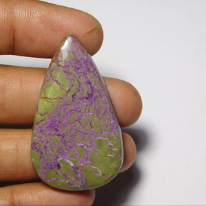 Pierres précieuses de Purpurite de qualité incroyable Cabochons naturels Pierres précieuses en vrac Purpurite faite à la main avec des sentiments heureux 51Cts. (43X24mm) Gemmes - Product Image 1