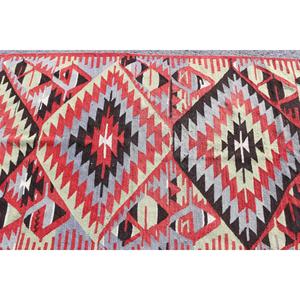 Tapis de 3,2 x 8,7 pieds, tapis turc vintage, tapis persan rouge Kilim - Product Image 5