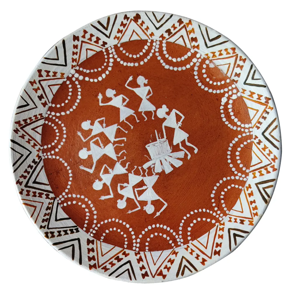 Yüksek kaliteli Terracotta enenware8 "tabaklar duvar asılı ev dekor toptan fiyat ile el yapımı boya özelleştirme mevcut