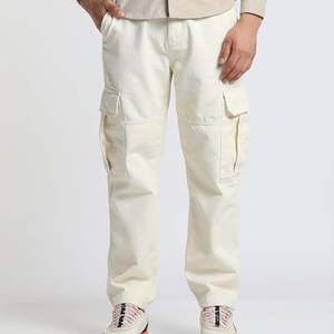 Pantalones Cargo Casuales para Hombre, 100% Algodón, Ligeros, para Exteriores, de Cintura Alta, Corte Recto, Secado Rápido, con Botones, para Trabajo - Product Image 1