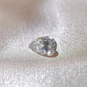 Pierre de moissanite lâche de forme poire brillante tendance, couleur D, VVS1, précieuse, passe le testeur de diamant, idéale pour la fabrication de bijoux - Product Image 3