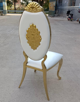 Chaises de banquet empilables en acier inoxydable chromé doré Meubles de salle à manger en métal durable pour mariages et hôtels Design moderne