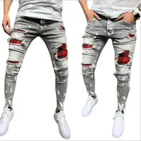 Nouveau Jean Slim Homme Tendance Design Personnalisé, Jean Skinny Taille Haute en Denim à Prix Bas et Haute Qualité