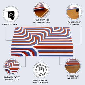 Boîte en résine époxy élégante faite à la main de qualité supérieure avec finition lisse de textures élégantes - Product Image 3