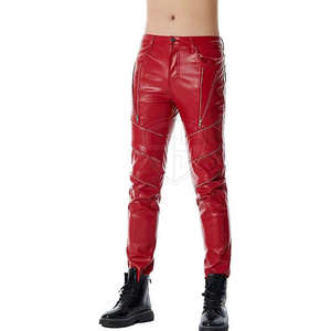 Pantalon en cuir PU pour femmes de haute qualité élégant coupe régulière respirant Durable hiver taille élastique décontracté motif solide plat - Product Image 4