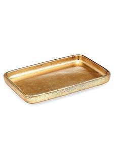Elegante bandeja rectangular texturizada en crema con asas artísticas de anillo de oro para la decoración de Ramadán, servicio de regalos y estilo doméstico - Product Image 6
