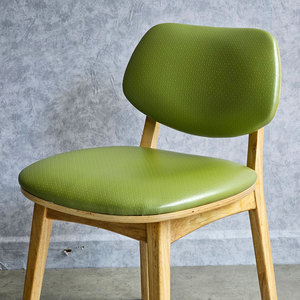 เก้าอี้ร้านอาหารแบบซ้อนได้พร้อมเบาะนุ่มและโครงไม้ยางพารา-GCF168 - Product Image 3