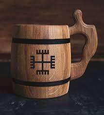 handcrafted natural wooden <b>mug</b> for hot and cold drinks premium wooden coffee <b>mug</b> with food-safe coating from HAND MADE CRAFT - Product Image 6