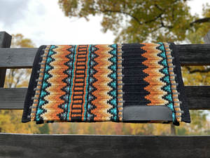 Western Show Horse Saddle Blanket Diseño de Nueva Zelanda Manta de sillín de lana hecha a mano Top Wool Saddle Pad Size - Product Image 5