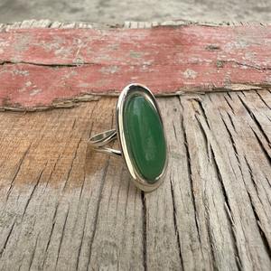 Anillo Clásico de Plata de Ley 925 con Ónice Verde, Estilo Boho, Joyería Artesanal para Mujer, Regalo para Esposa - Product Image 2