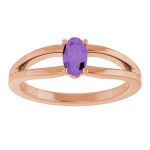 Stuller Youth <b>Crystal</b> <b>Ring</b> 19401:634P with Birthstone 14KR - Product Image 3