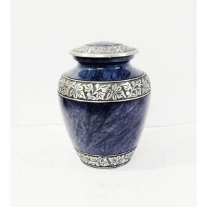 New Modern Handmade Pot Funeral Supplies Memorial Ashes Storage <b>Jar</b> Cremation <b>Urns</b> Silver Embossed Double Stripes <b>Urns</b> - Product Image 5