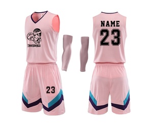 Ensemble de maillots de basket-ball personnalisés en gros, design rétro, impression numérique, respirant, 100% polyester, pour compétition d'équipe - Product Image 3