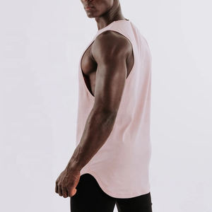 Débardeurs de sport personnalisés pour hommes en polyester/coton, grandes tailles, séchage rapide, respirants, pour entraînement fitness, vente en gros, OEM personnalisé - Product Image 4