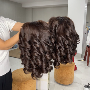 Perruques pour femmes noires, 100% cheveux humains, perruque avec fermeture, prix de gros, vietnamien, rebondissant, dentelle normale - Product Image 5