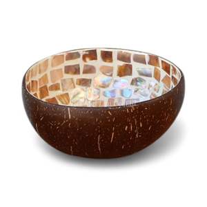 Cuenco de Coco Hecho a Mano con Incrustaciones de Nácar Natural, Decoración Ecológica para el Hogar - Product Image 2