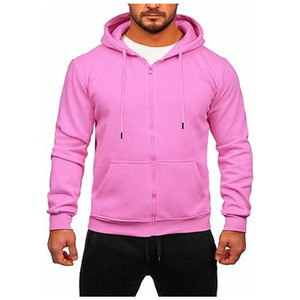 Sweat-shirt à capuche zippé pour homme, en molleton tricoté 100 % coton, coupe classique, manches longues, respirant, écologique, personnalisable sur le devant - Product Image 5