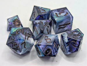 ชุดลูกเต๋าเรซิ่นแบบกำหนดเอง |   ลูกเต๋าหลายเหลี่ยมทำมือ ขอบคม สำหรับเกม DND, Pathfinder และ RPG - Product Image 4