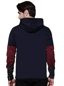 Sweat à capuche pour homme, patchwork personnalisé, multicolore, blocs de couleurs, décontracté, manches longues, cordon de serrage, sweat à capuche ample, coupe ample - Product Image 2
