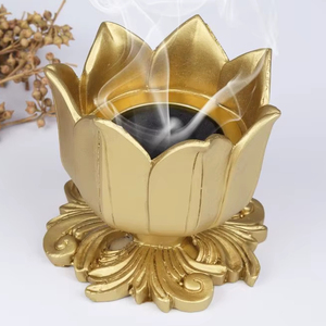 Quemador de Incienso Compacto de Latón para Espacios Pequeños que Ofrece un Aroma Intenso y una Apariencia Hermosa para la Comodidad Espiritual Diaria - Product Image 1