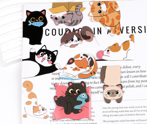 แพ็คสติกเกอร์ PVC ลายแมวน่ารัก สติกเกอร์การ์ตูนสัตว์เลี้ยงน่ารัก กันน้ำ ไวนิล รูปทรงสี่เหลี่ยมผืนผ้า น้ำหนักเบา ยี่ห้อ ELEVE สำหรับตกแต่งแล็ปท็อปและโทรศัพท์ - Product Image 5