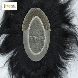 Haute qualité 100% cheveux humains Remy toupet REGENT Miraz FL hommes trame nouée à la main vague naturelle droite en gros Stock - Product Image 2