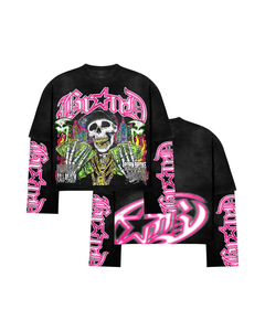 Sweat-shirt d'hiver unisexe à manches longues en tricot gaufré à fermeture éclair avec logo personnalisé et impression numérique Streetwear - Product Image 1