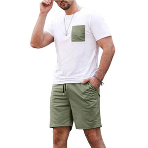Derniers vêtements à la mode Ensemble t-shirt et short pour hommes Taille et couleur personnalisées Ensemble t-shirt et short pour hommes pour adulte - Product Image 1