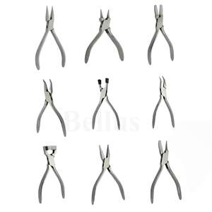 Ergonomic Handle Jewelry <b>Pliers</b> Set Stainless Steel DIY Wire Cutter Round <b>Nose</b> Needle <b>Nose</b> <b>Flat</b> <b>Nose</b> Tools for Beading & Making - Product Image 6