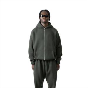 Sweat à capuche zippé de haute qualité pour hommes, léger et à la mode, idéal pour toutes les saisons. - Product Image 3