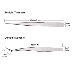Juego de Pinzas para Pestañas Profesionales de Acero Inoxidable, Diseño Nuevo, Venta al por Mayor, Personalizadas - Product Image 2