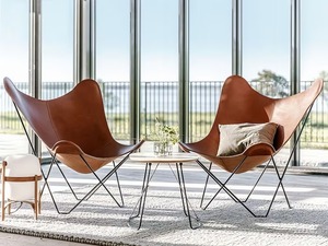 Set of 2 Foldable Butterfly Accent Leather <b>Chair</b> Rustic Style Leisure <b>Chair</b> <b>for</b> Bedroom and Outdoor <b>for</b> Housewarming Gift - Product Image 6