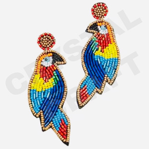 Boucles d'oreilles Multi Porrat Dangle New Arrival Cross-Border Handmade Beads Gold Trendy Creative for Parties Christian Style - Product Image 1