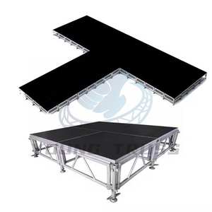 आउटडोर संगीत कार्यक्रम के लिए एल्यूमीनियम चलती चरण 1.22 मीटर x 1.22m 1.22m x 2.44m x - Product Image 1