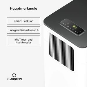 เครื่องปรับอากาศแบบพกพา 9000 BTU สำหรับบ้าน ควบคุมผ่านแอพ WiFi 3 in 1 ระบบทำความเย็น ลดความชื้น และพัดลม สำหรับห้องขนาด 24-33 ตร.ม. 65 เดซิเบล สีขาว - Product Image 5
