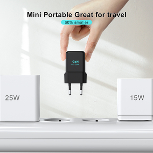 Cargador Gan de 25 W PD para <span class=keywords><strong>iPhone</strong></span> y Samsung, Tipo C, Portátil, de Escritorio, Superrápido, Adaptador de Carga USB C para Teléfono Móvil, Cargador de Pared de 25 W - Product Image 6