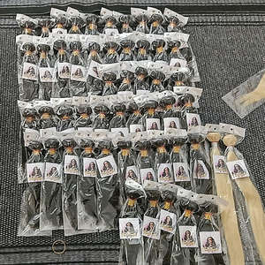 Achetez des mèches de cheveux vierges brésiliens lisses avec fermeture, cheveux naturels non traités, Remy, double trame à la machine - Product Image 3