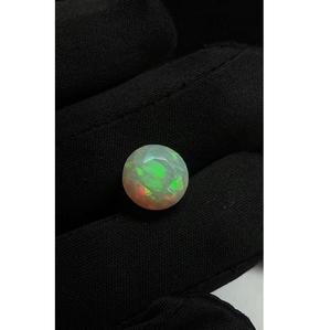 Gema de Ópalo Etíope Facetada de la Mejor Calidad con Cristal Redondo Auténtico para Sanación Espiritual y Creación de Joyas - Product Image 1