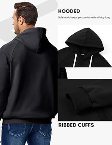 Sudaderas Casuales de Invierno para Hombre, Color Sólido, 100% Algodón, Felpa, Corte Regular, con Bolsillo, Ecológicas, de Secado Rápido y Transpirables, de Alta Calidad - Product Image 5