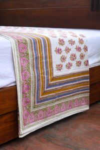 Hand <b>Block</b> Printed Cotton Bedsheet | Floral Indian <b>Bed</b> Sheet | Handmade Bedding for Wholesale - Product Image 5