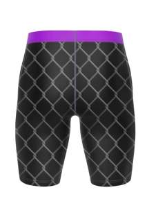 Short de compression taille moyenne pour hommes le plus vendu Logo personnalisé Vente en gros Pantalon d'entraînement à motif solide à vendre - Product Image 3