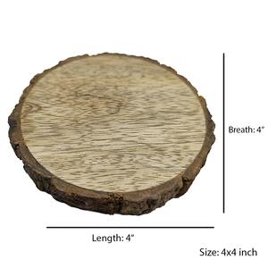 Mango Wood Tea Serving <b>Coasters</b> 5 Pcs Set Premium Wood <b>Coaster</b> <b>for</b> Tabletop Protection Round Wooden <b>Coaster</b> <b>for</b> <b>Drinks</b> - Product Image 3