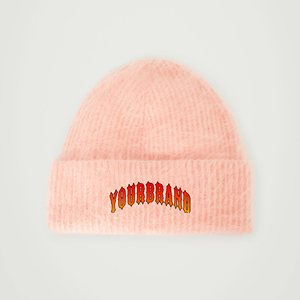 หมวกบีนนี่สำหรับผู้ชายผ้าขนแกะแจ็คการ์ดสีอบอุ่นน้ำหนักเบาปักโลโก้ได้ตามต้องการ100% - Product Image 3