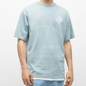 Camiseta de manga corta de gran tamaño de inspiración vintage para hombre, 100% de lona de algodón, ligera y transpirable, estilo de calle con dobladillo de palangre - Product Image 2