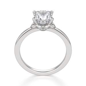 Princesse Cut Art Déco Moissanite Bague de fiançailles - Product Image 5