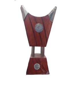 Brûleur à Bakhoor en bois naturel gravé à la main, style arabe élégant, pour Ramadan, Eid, festif, tendance, porte-encens - Product Image 4