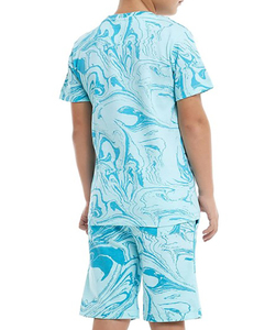 บริการ OEM คุณภาพสูง ชุดเสื้อผ้าเด็กผู้ชายแบรนด์ตามสั่ง ผ้าเจอร์ซีย์ลำลองลาย Argyle ผสมสแปนเด็กซ์/โพลีเอสเตอร์ รับทำโลโก้ตามแบบรวดเร็ว - Product Image 5