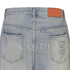 Servicio OEM al por mayor diseño personalizado hombres pantalones vaqueros pantalones cortos nueva llegada Etiqueta Privada 2025 logotipo personalizado - Product Image 3
