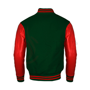 Best Quality Embroidered Leather Pu Coats Slim Fit College Fleece Baseball Letterman <b>Jacket</b> Baseball For <b>Men</b> And Women <b>summer</b> - Product Image 6